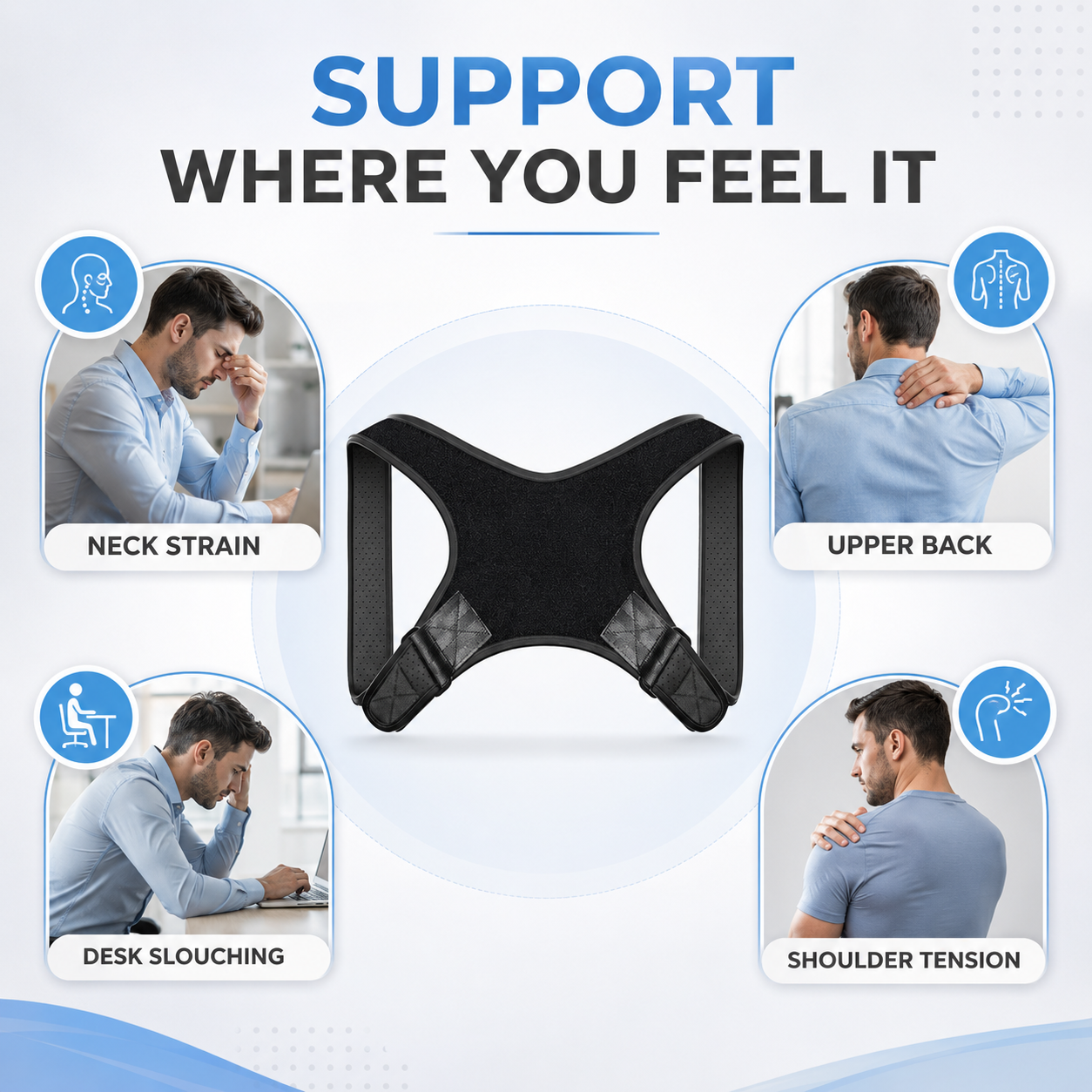 Celrien | PostuSure Adjustable Shoulder Posture Brace