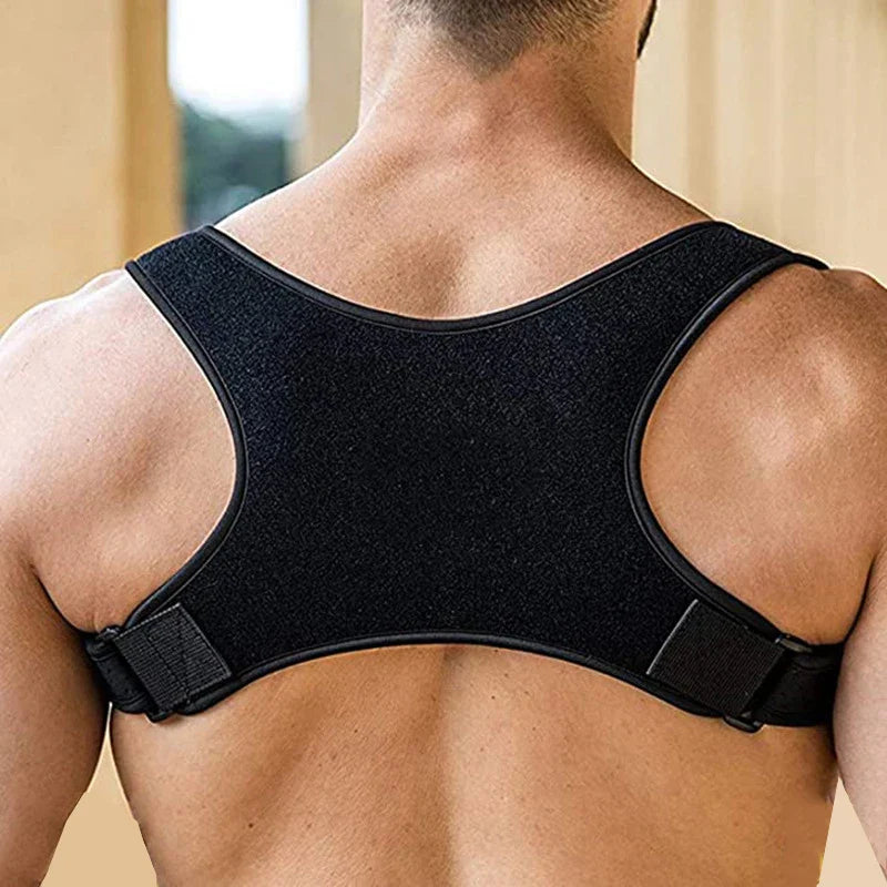 Adjustable shoulder posture brace with slim discreet design for back support