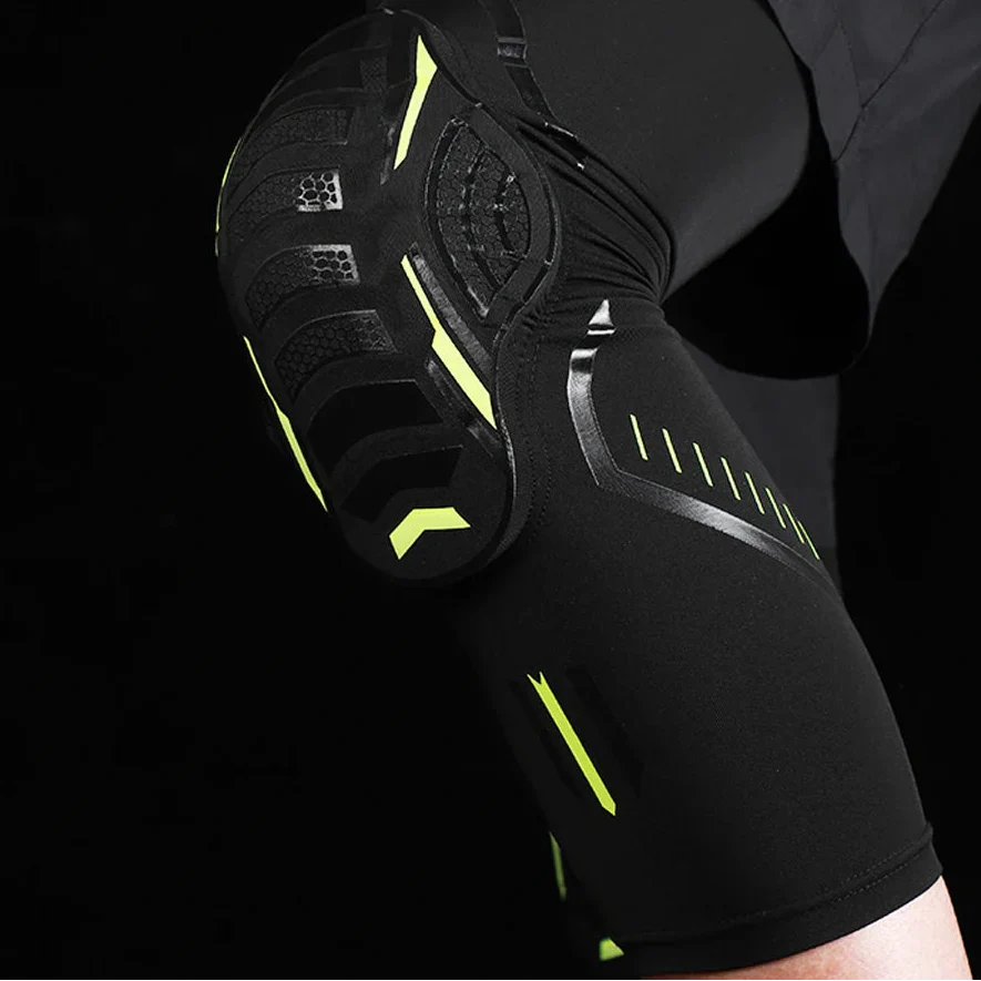 Sports compression sleeve with impact cushioning for knee and elbow support