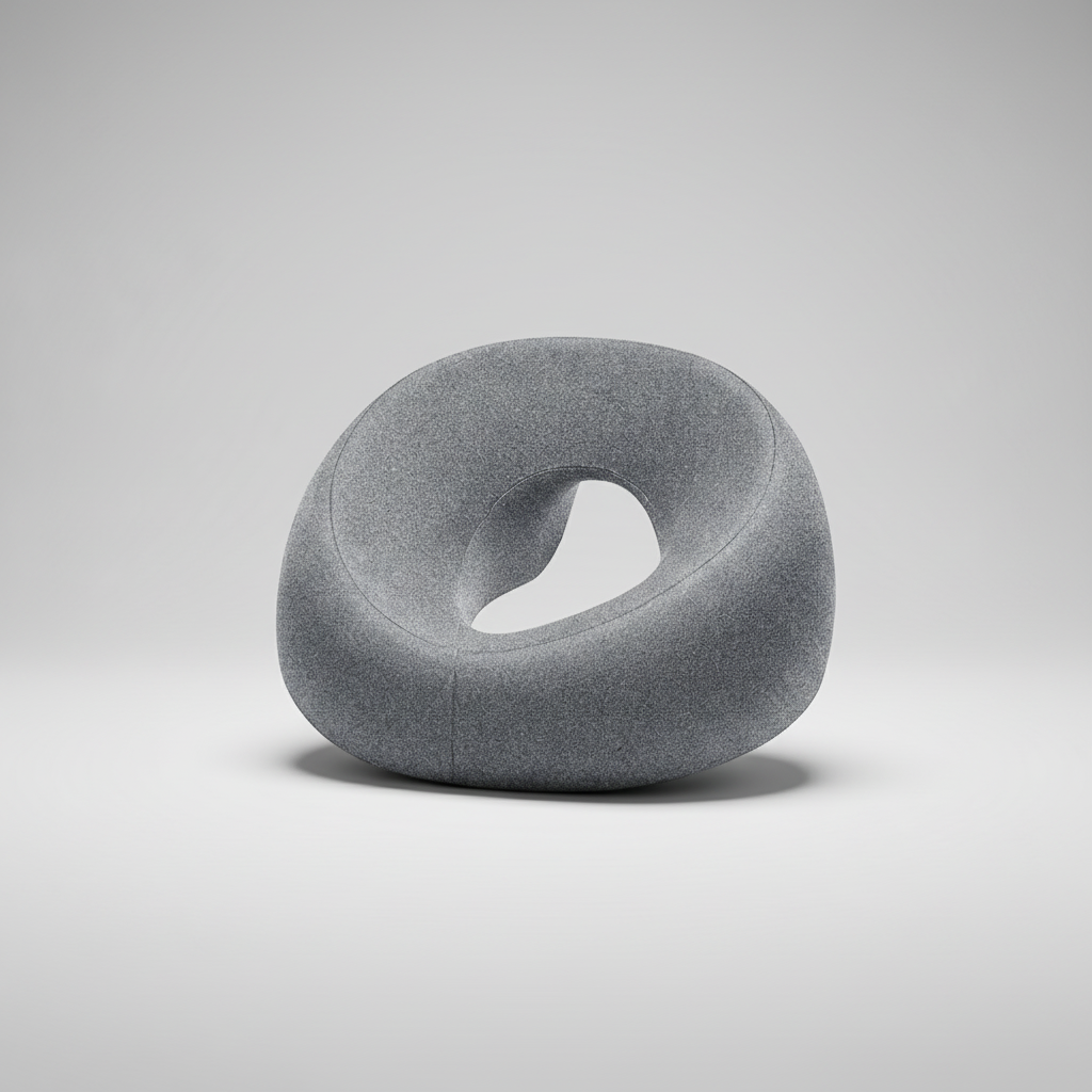 Memory foam face down pillow with ergonomic recess for prone positioning