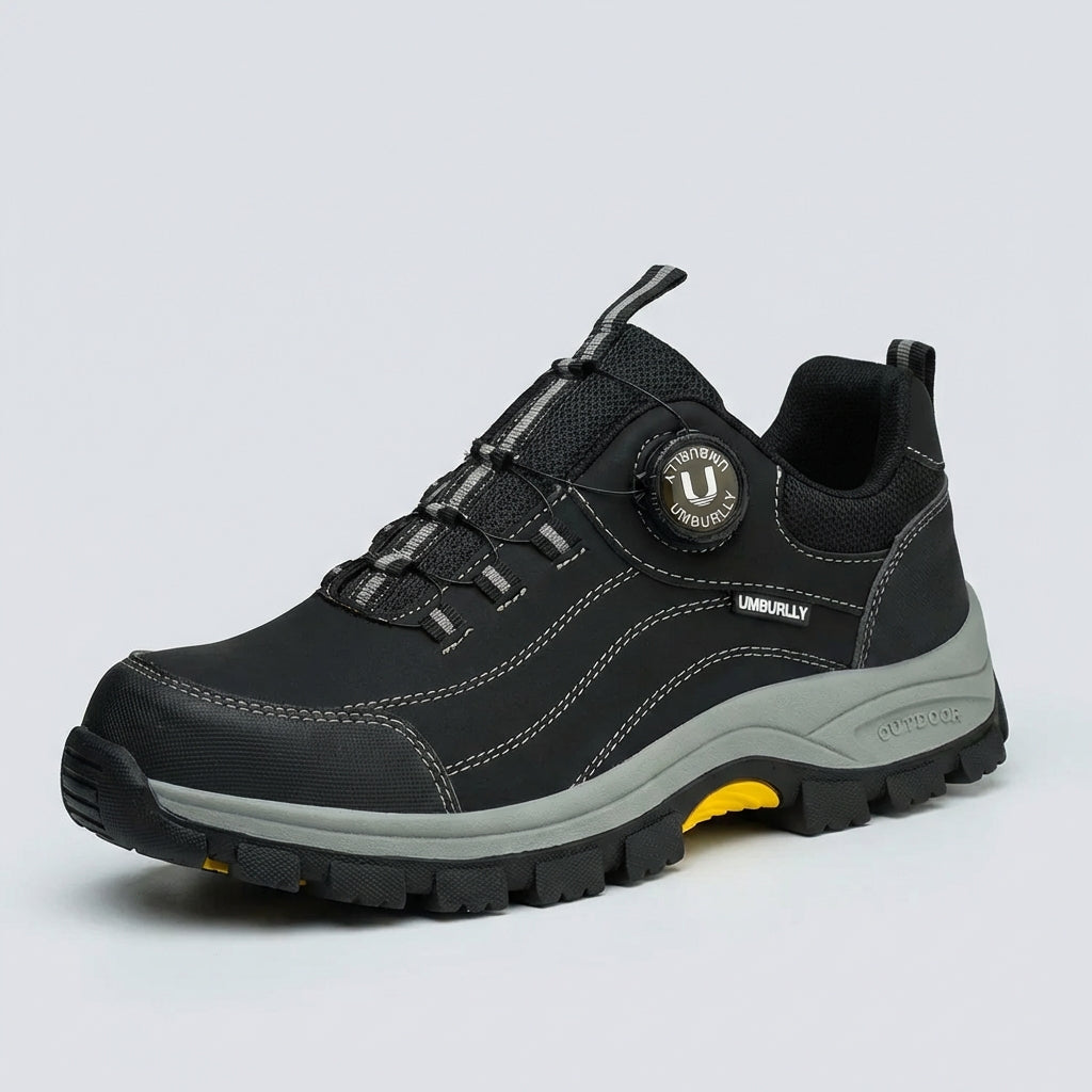 Lightweight breathable work shoe with anti-slip sole and dial closure