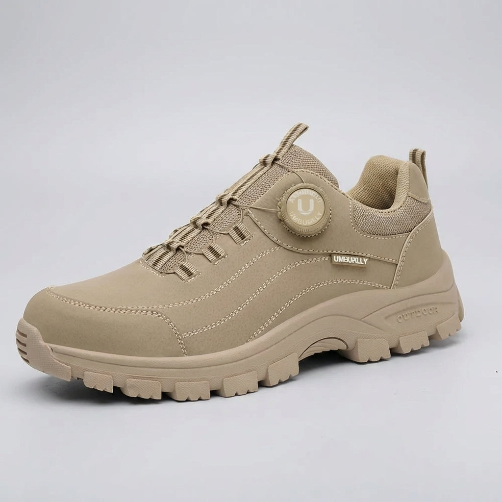 Lightweight breathable work shoe with anti-slip sole and dial closure