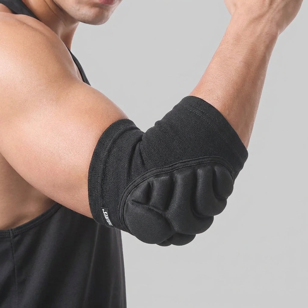Foam elbow guards with impact protection for skating and cycling