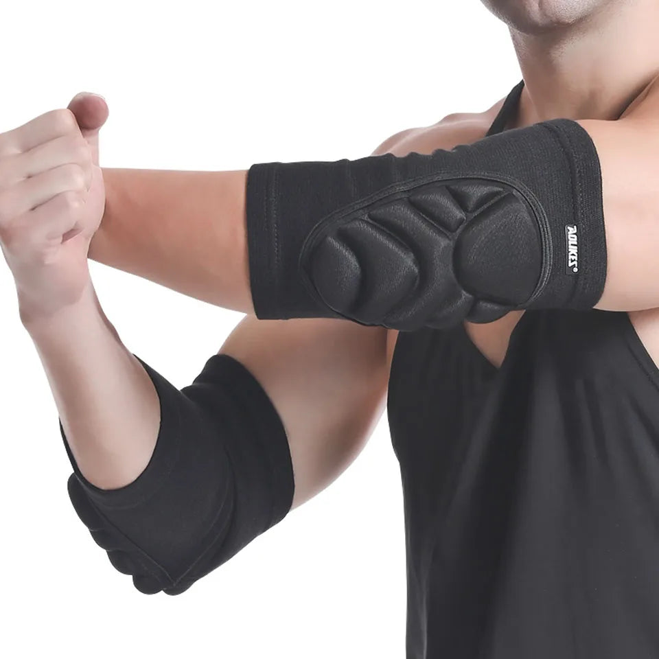 Foam elbow guards with impact protection for skating and cycling