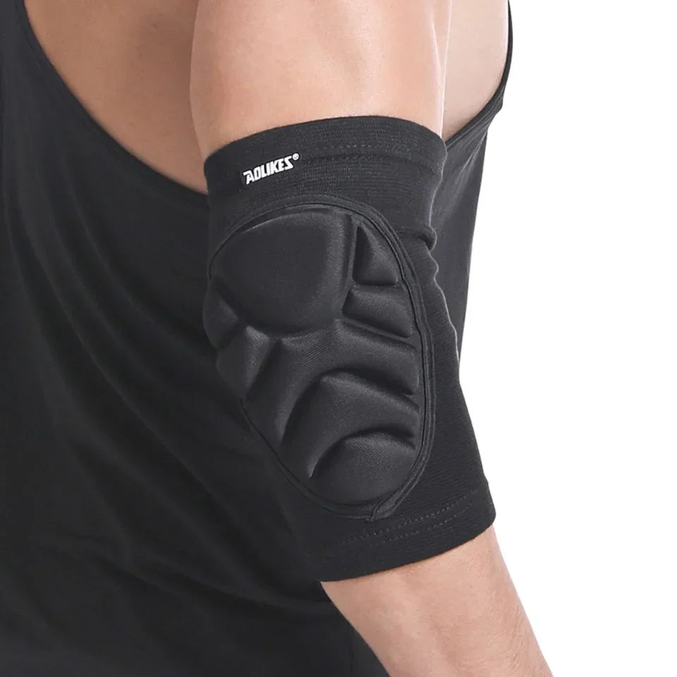 Foam elbow guards with impact protection for skating and cycling