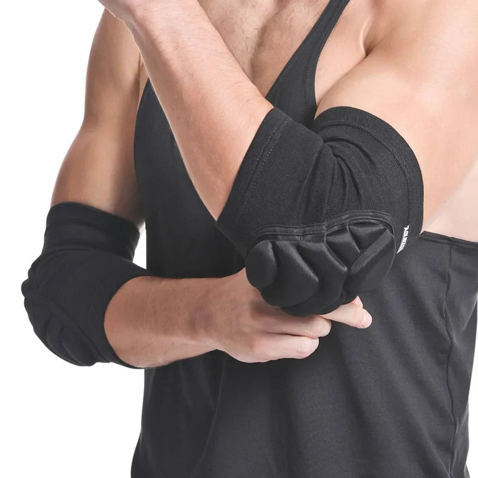 Foam elbow guards with impact protection for skating and cycling