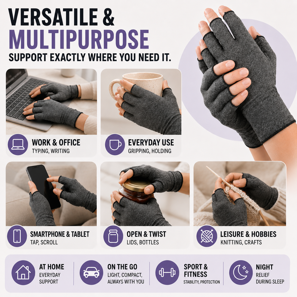 Celrien | RelievoGlove Half Finger Compression Glove