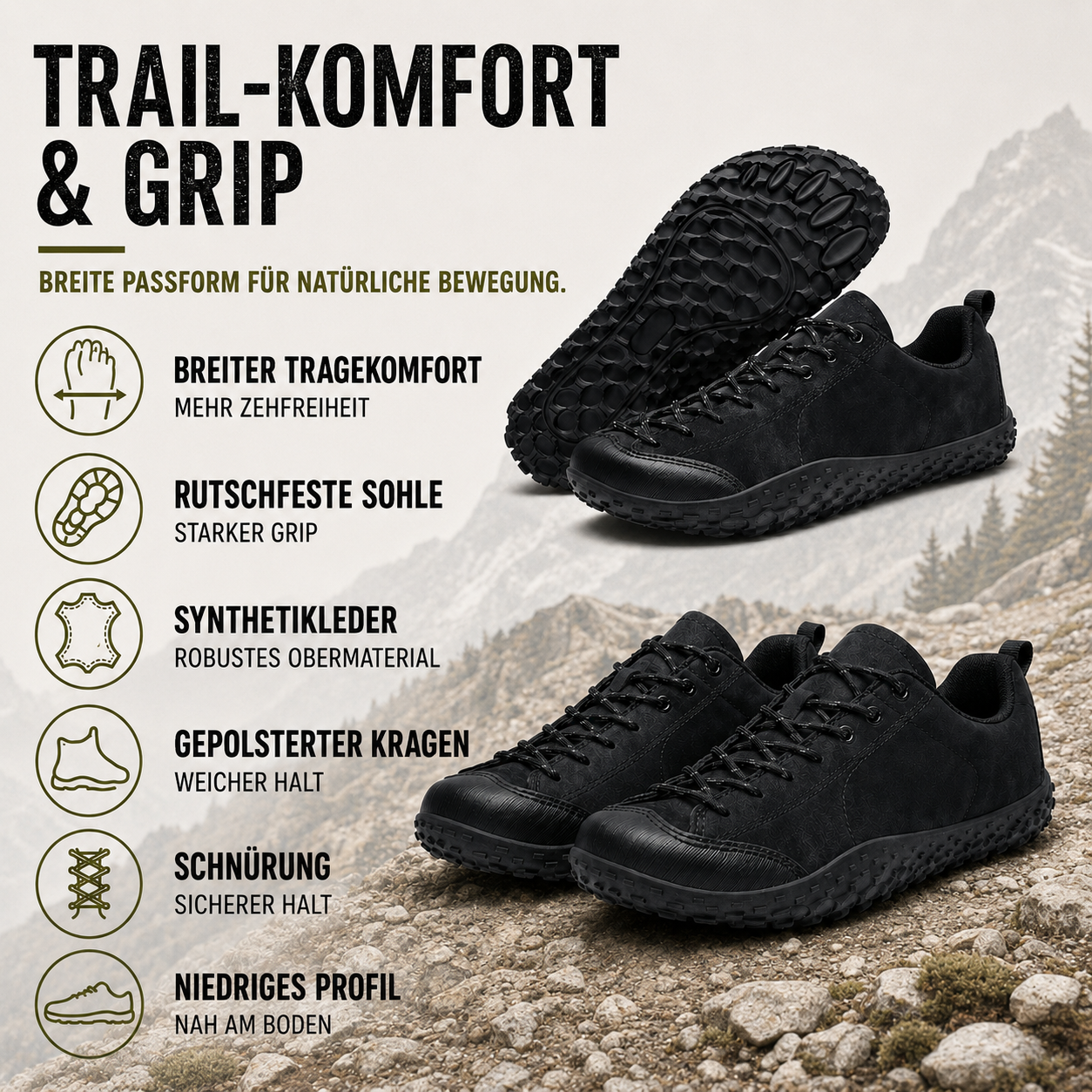 Celrien | Roamford Hiking Shoes Wide-Fit Non-Slip