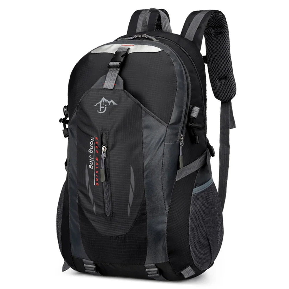 Water-resistant outdoor backpack with padded shoulder straps lightweight