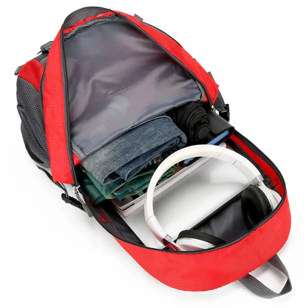 Water-resistant outdoor backpack with padded shoulder straps lightweight