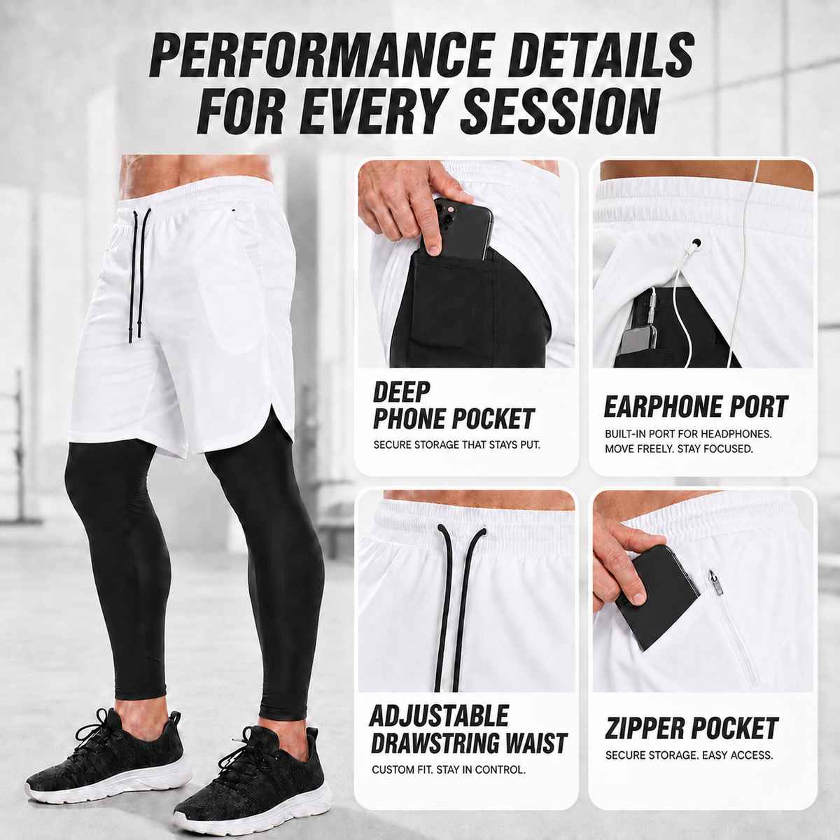 Celrien | RunVanta Two-in-One Training Pants
