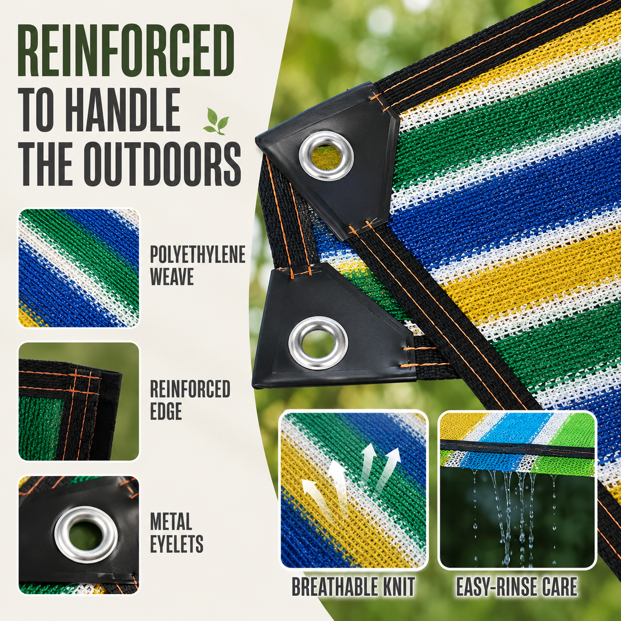 Celrien | ShadeLoom Striped Outdoor Shade Canopy