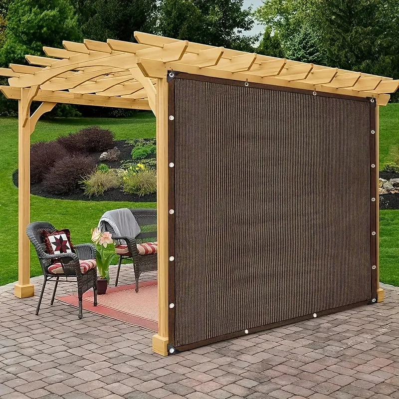 Rectangular sun shade canopy with 85% UV light blocking and perforated breathable design