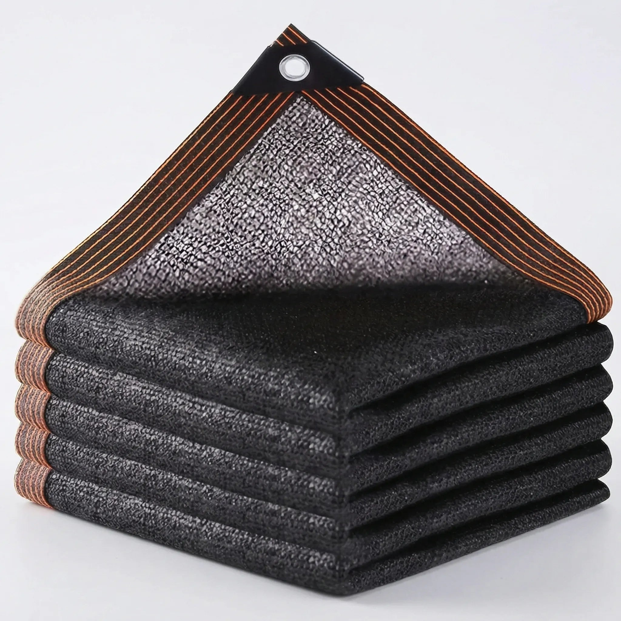 Heavy duty shade cloth with reinforced edges and grommets for outdoor patio