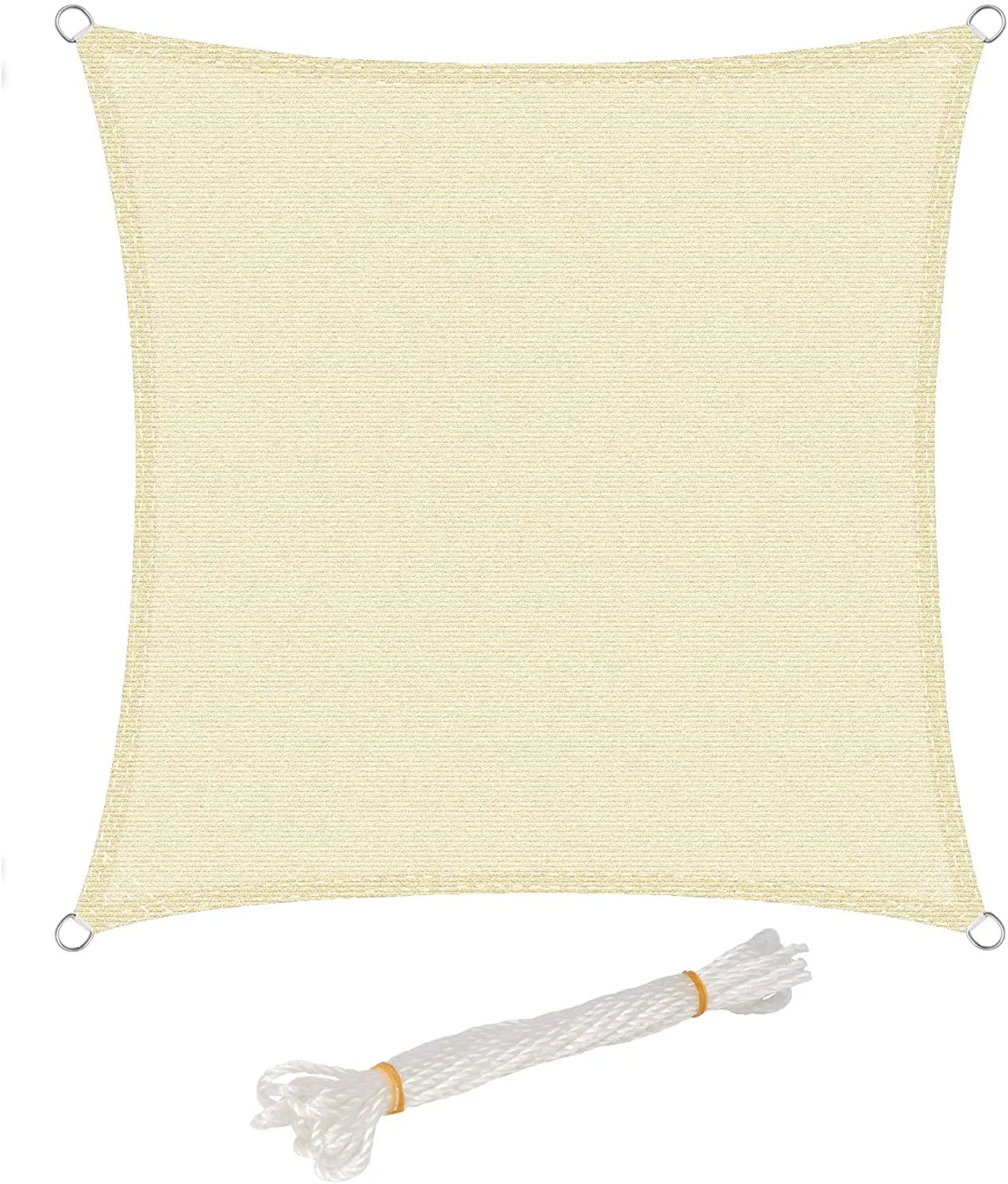 Rectangular sun shade sail with reinforced corners for patio and garden