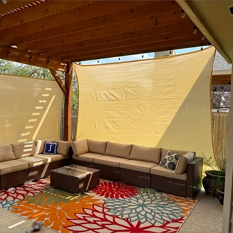 Heavy duty shade netting with reinforced edges and fixing points