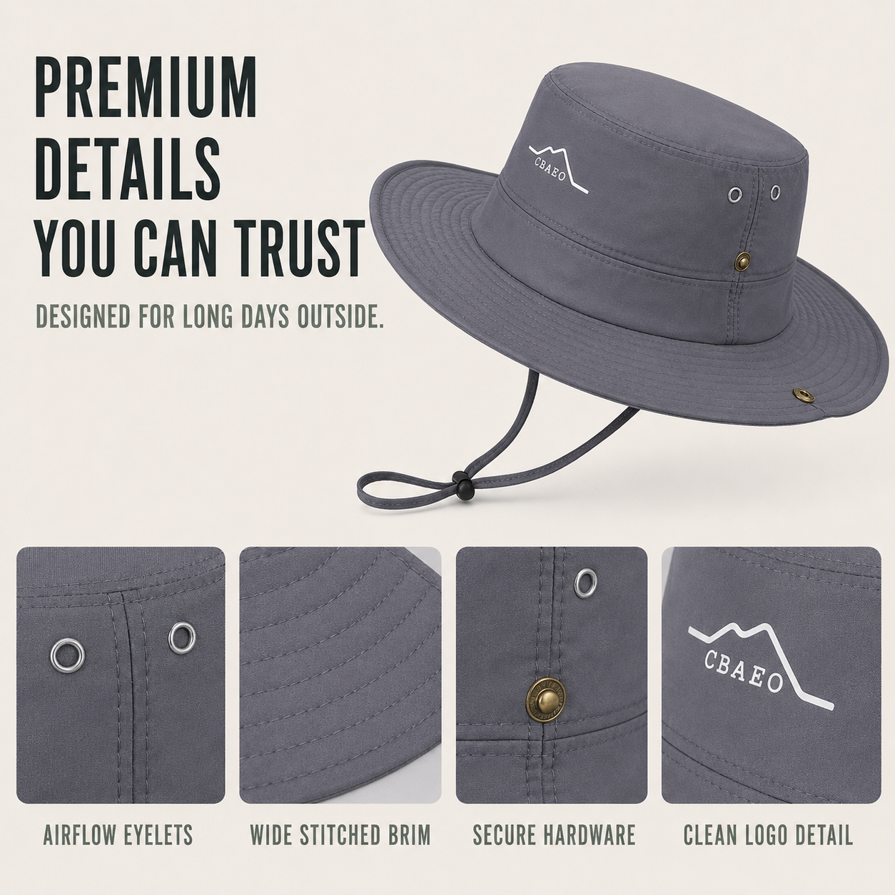 Celrien | Shadorra Wide-Brim Waterproof Outdoor Hat