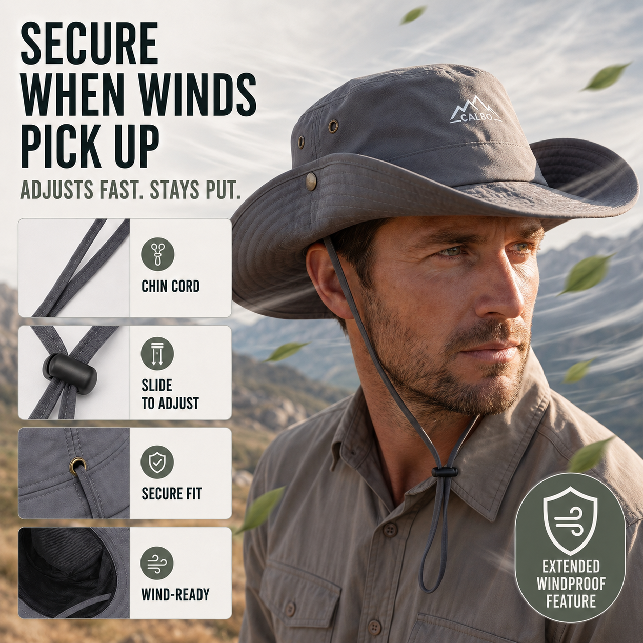 Celrien | Shadorra Wide-Brim Waterproof Outdoor Hat