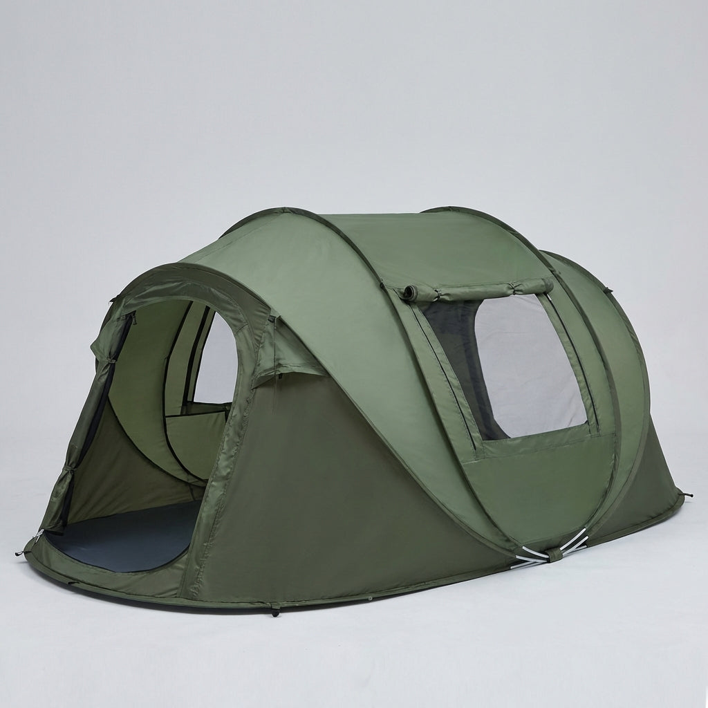 Automatic pop-up family tent waterproof spacious interior camping