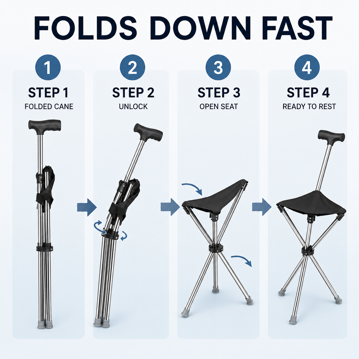 Celrien | Sitaraid Foldable Aluminum Cane Chair