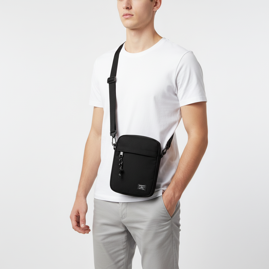Compact shoulder bags Oxford cloth crossbody with adjustable strap
