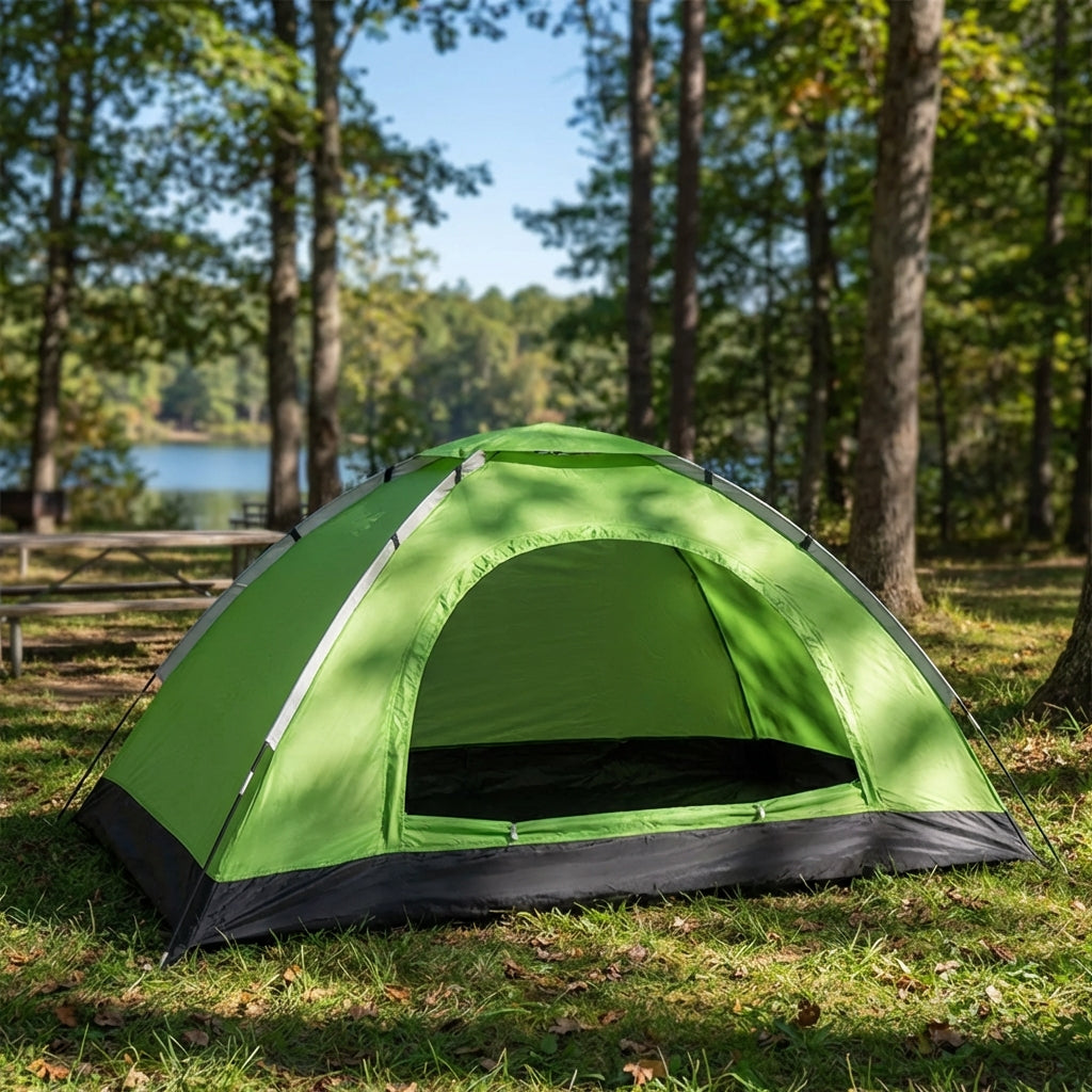 Ultralight one-person tent with UV protection and quick setup