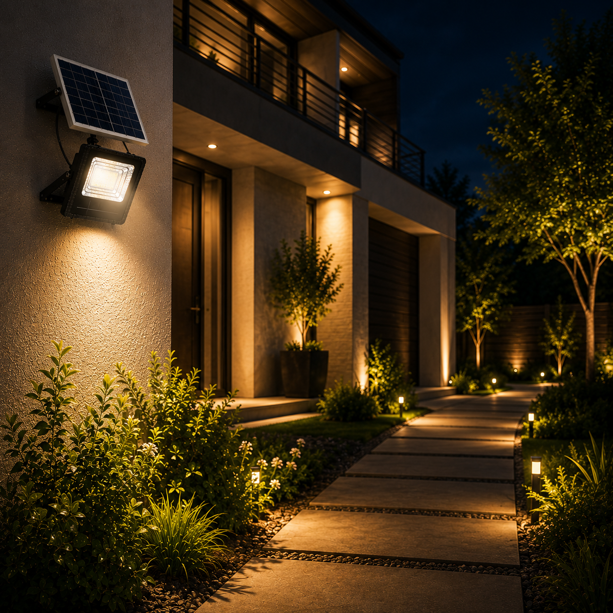 Celrien | Soluxe Solar-Powered Outdoor Flood Light With Remote