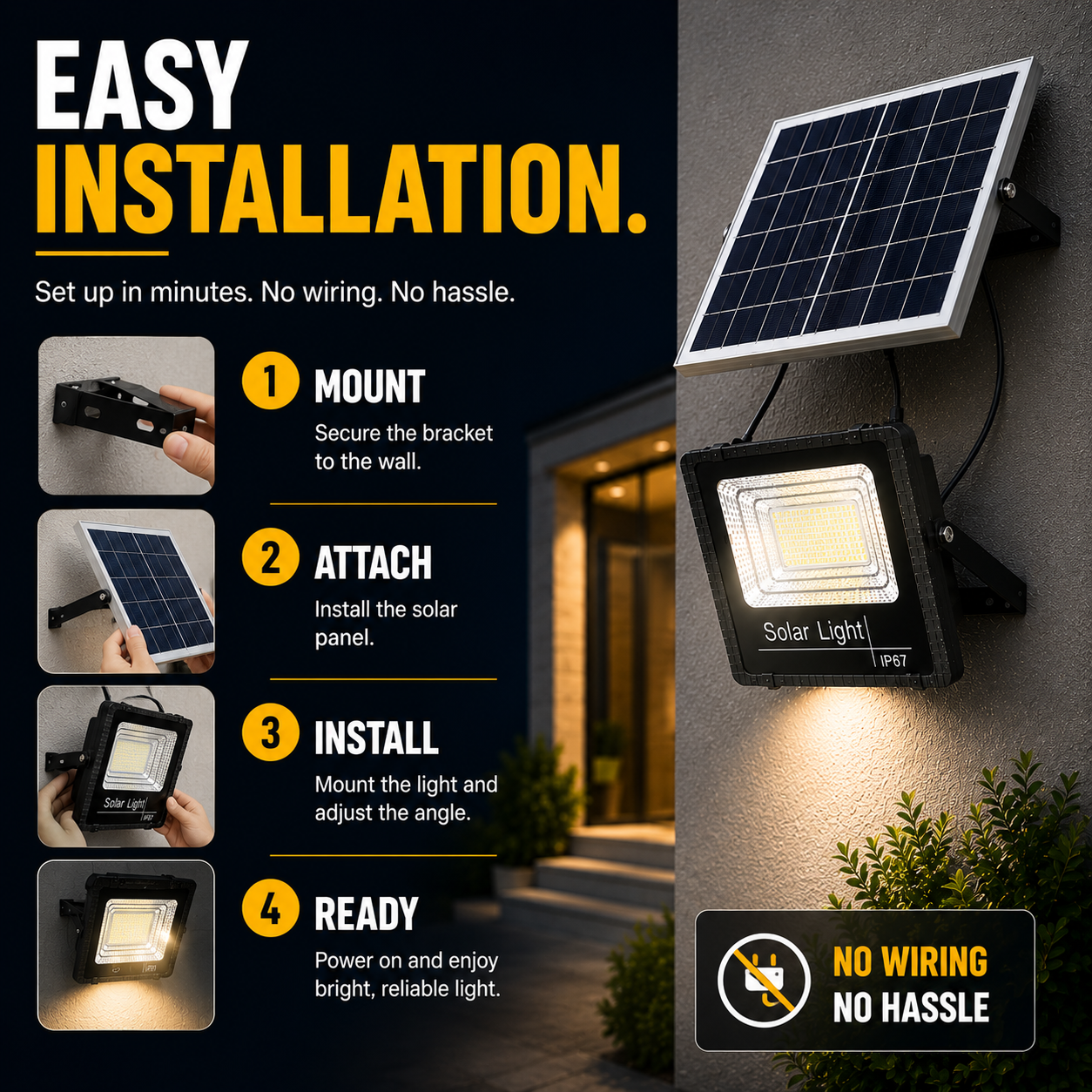Celrien | Soluxe Solar-Powered Outdoor Flood Light With Remote