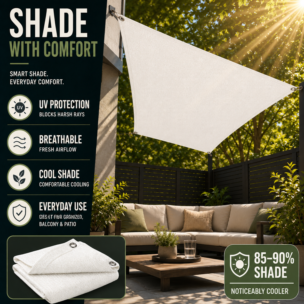 Celrien | Solvaneer High Coverage Shade Sail
