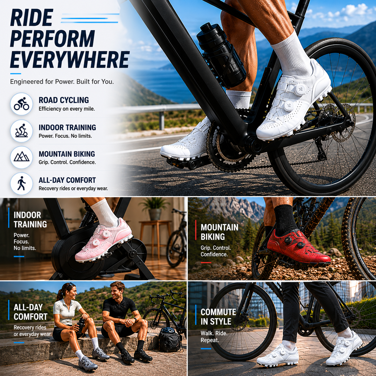 Celrien | Sprintlock Self-Locking SPD Road Cycling Shoe
