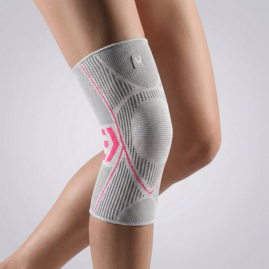 Compression knee sleeve with breathable design for running and sports support