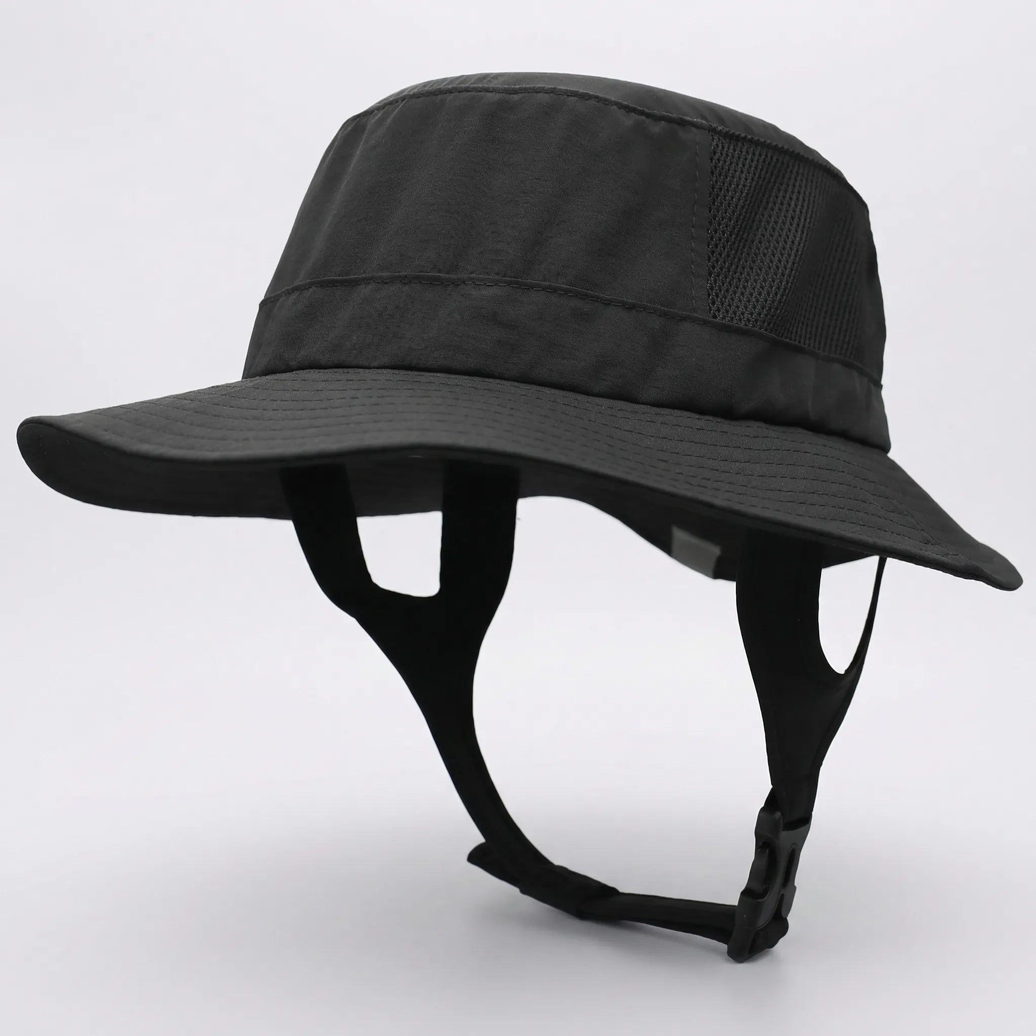 Mesh fishing hat with UPF50+ sun protection and adjustable chin strap
