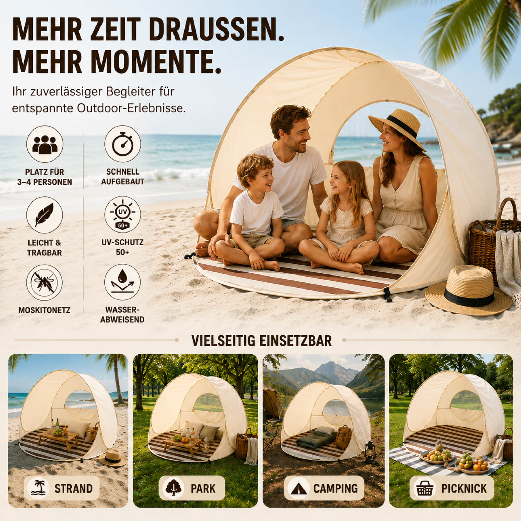 Celrien | Sunverra Pop-Up Beach Tent
