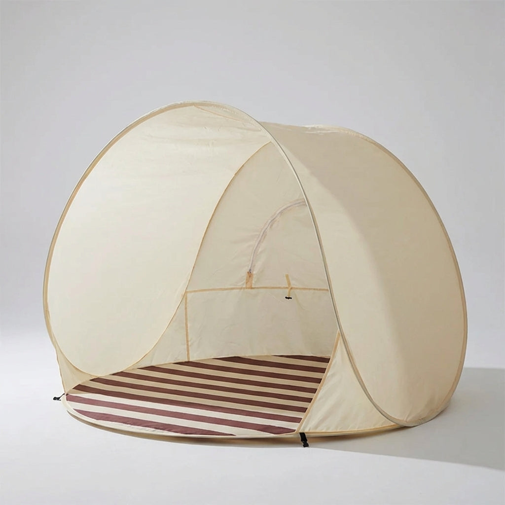Pop-up beach tent with instant sun protection for 3-4 people