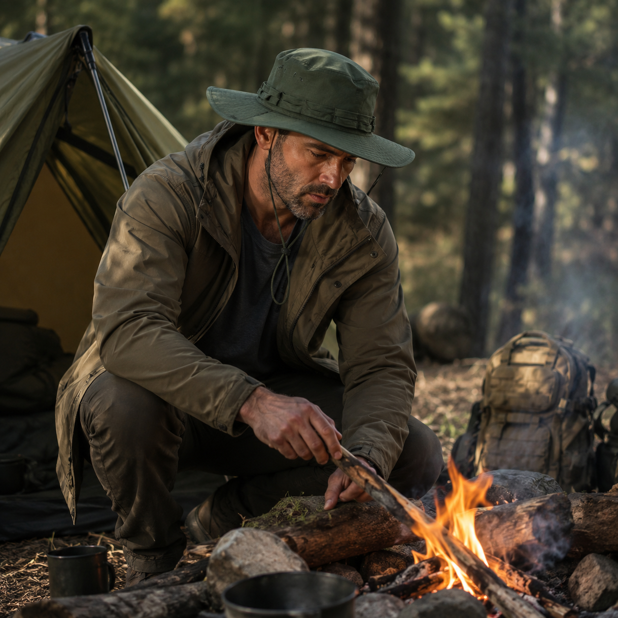 Celrien | Tacventu Wide-Brim Tactical Camouflage Bucket Hat