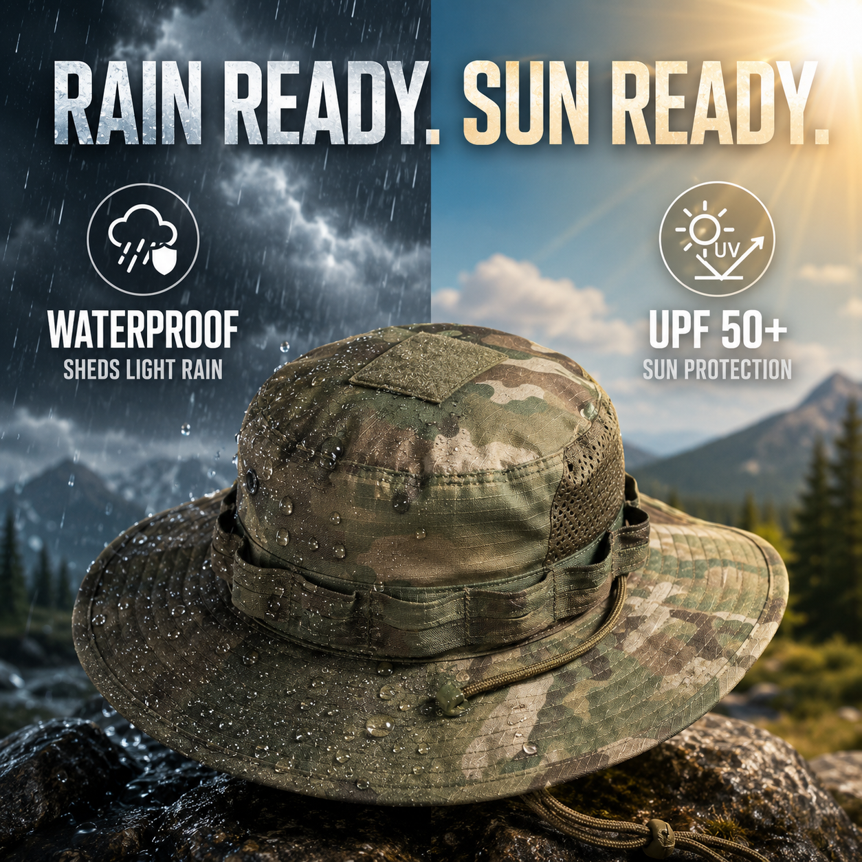 Celrien | Tacventu Wide-Brim Tactical Camouflage Bucket Hat