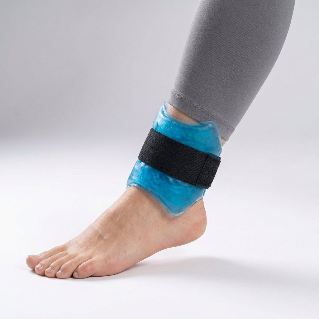 Reusable gel therapy wrap with adjustable strap for hot and cold therapy
