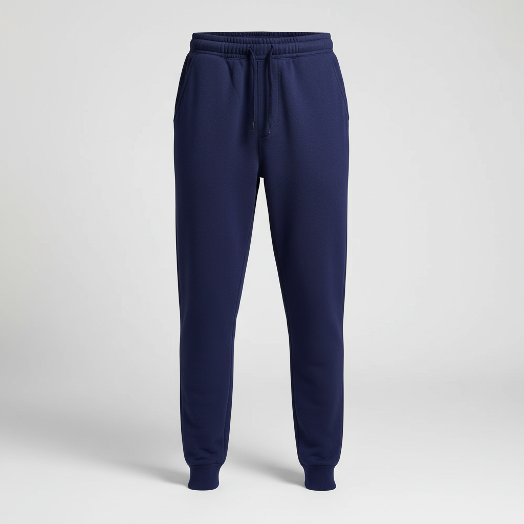 Men's warm breathable joggers with tapered cut and ankle cuffs
