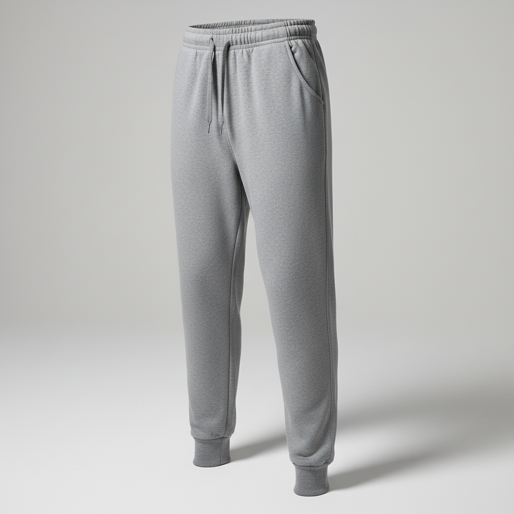 Men's warm breathable joggers with tapered cut and ankle cuffs
