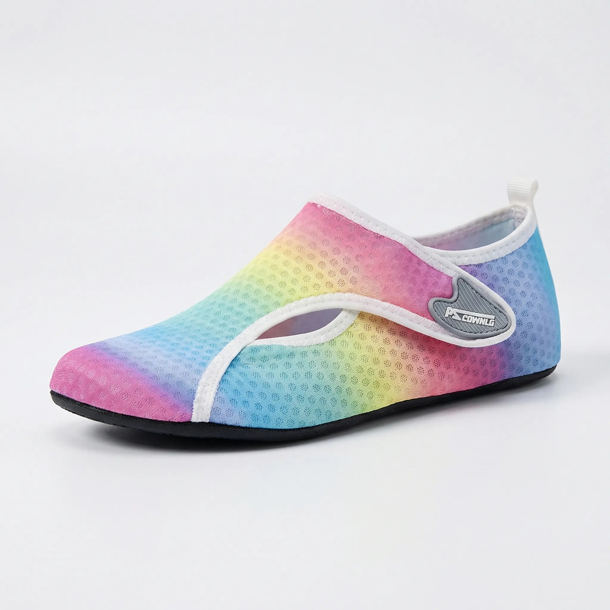 Anti-slip water shoes with sock-like fit for swimming and beach activities