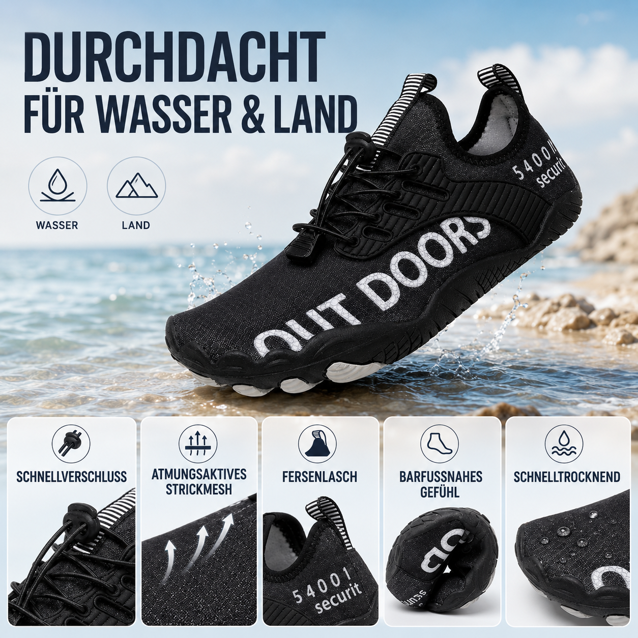 Celrien | Tidalstep Quick-Dry Barefoot Water Shoes