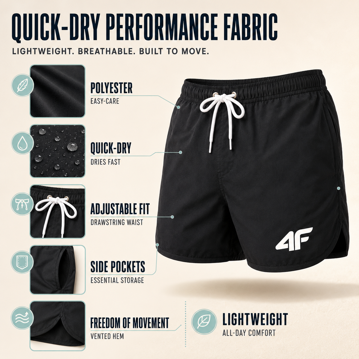Celrien | TideRunner Short Length Swim Trunks