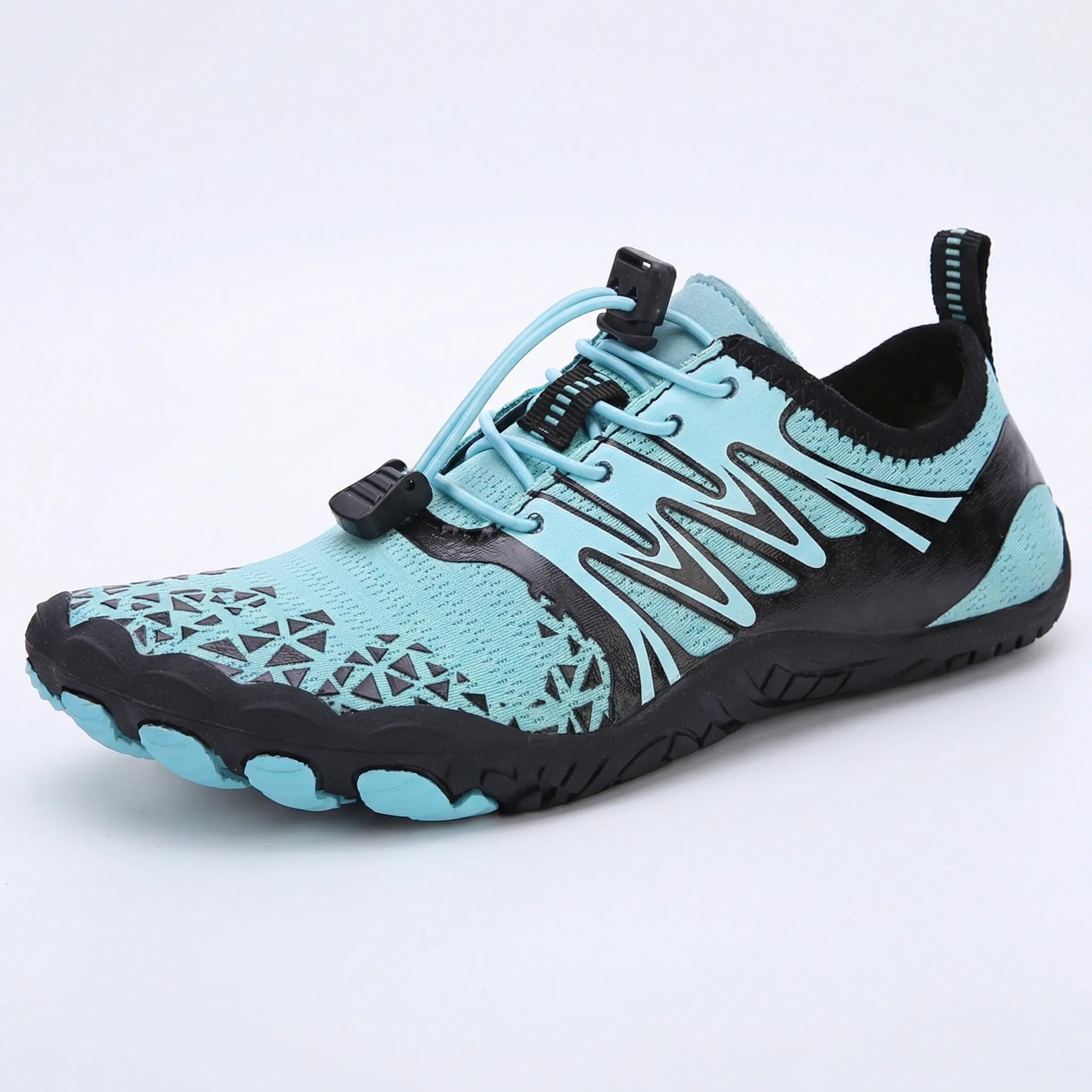 Quick-drying water shoes with barefoot sole for swimming and beach activities