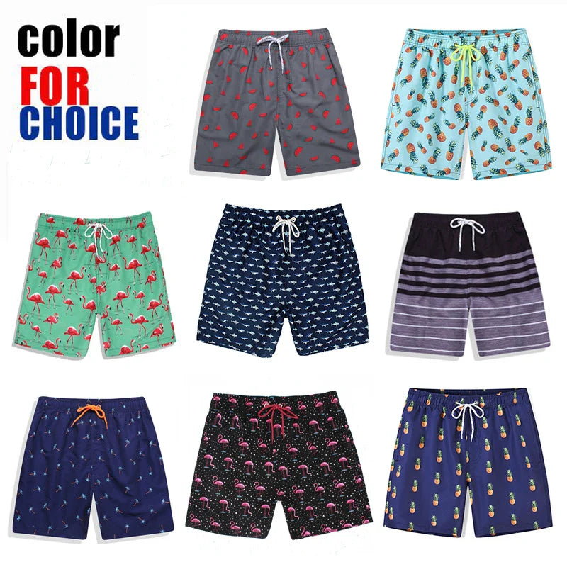Men's swim trunks with quick-dry fabric and secure pockets