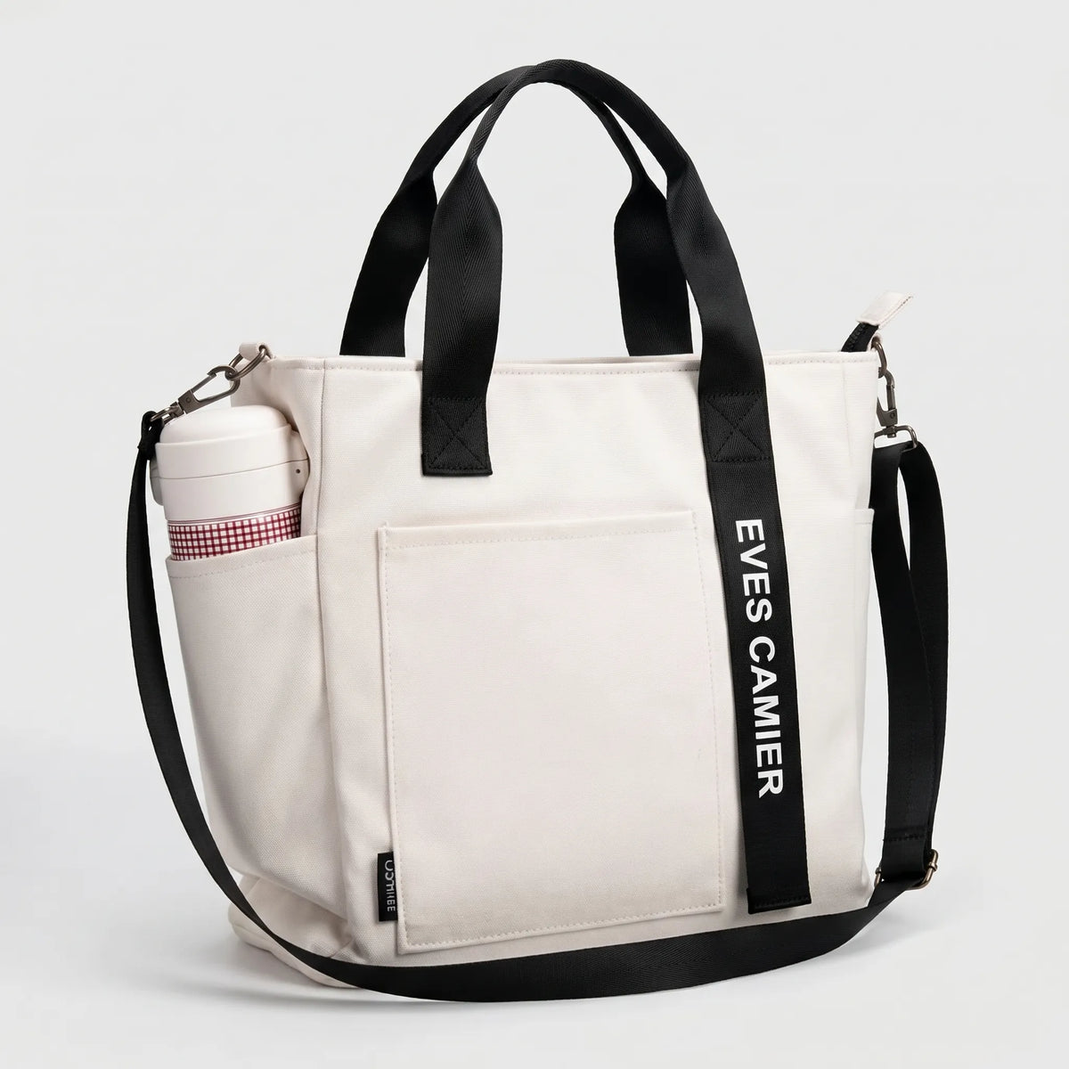 Shoulder bags large-capacity tote with water-repellent fabric and crossbody strap