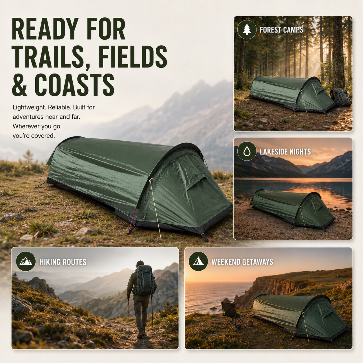 Celrien | TrailLumen Single Person Tunnel Tent
