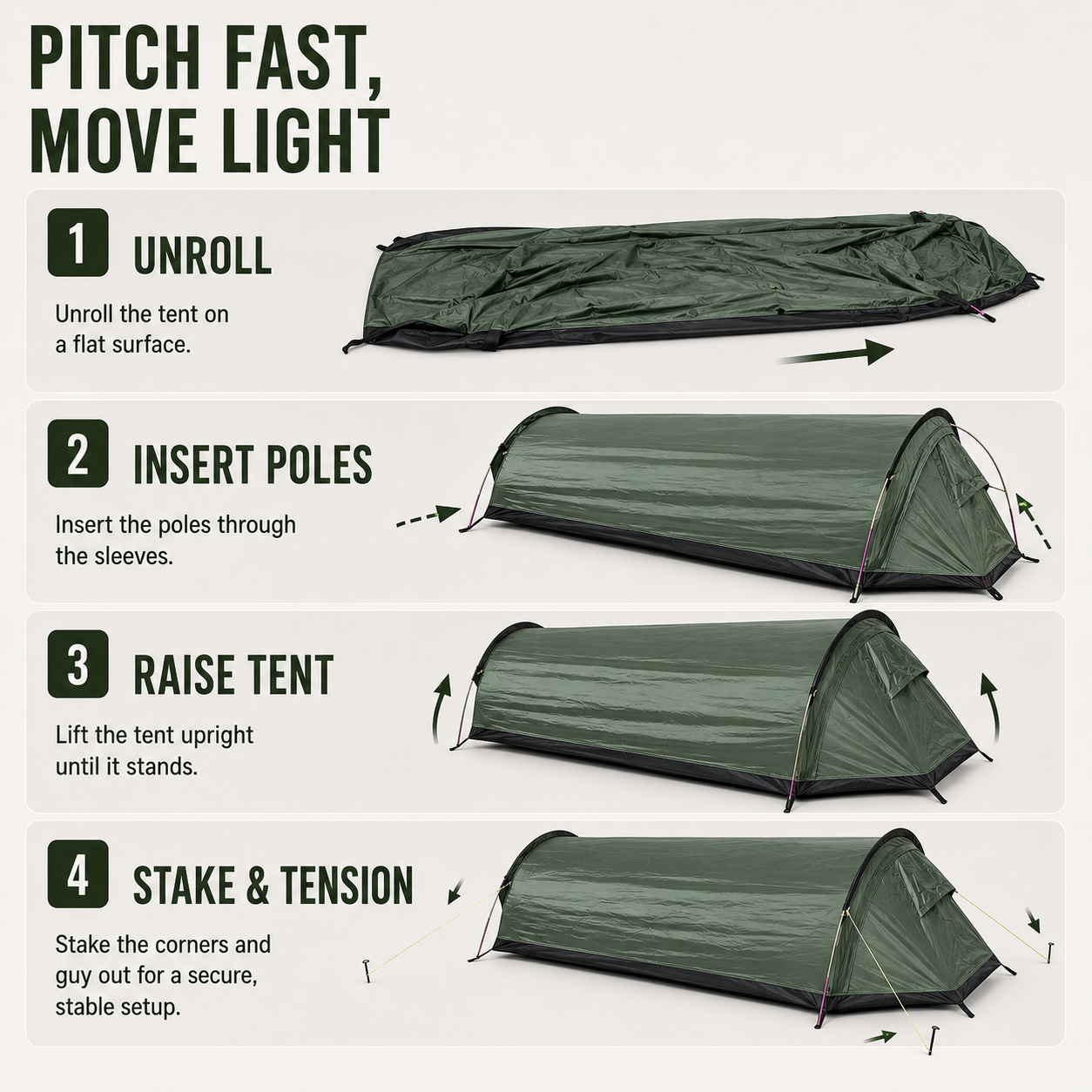 Celrien | TrailLumen Single Person Tunnel Tent