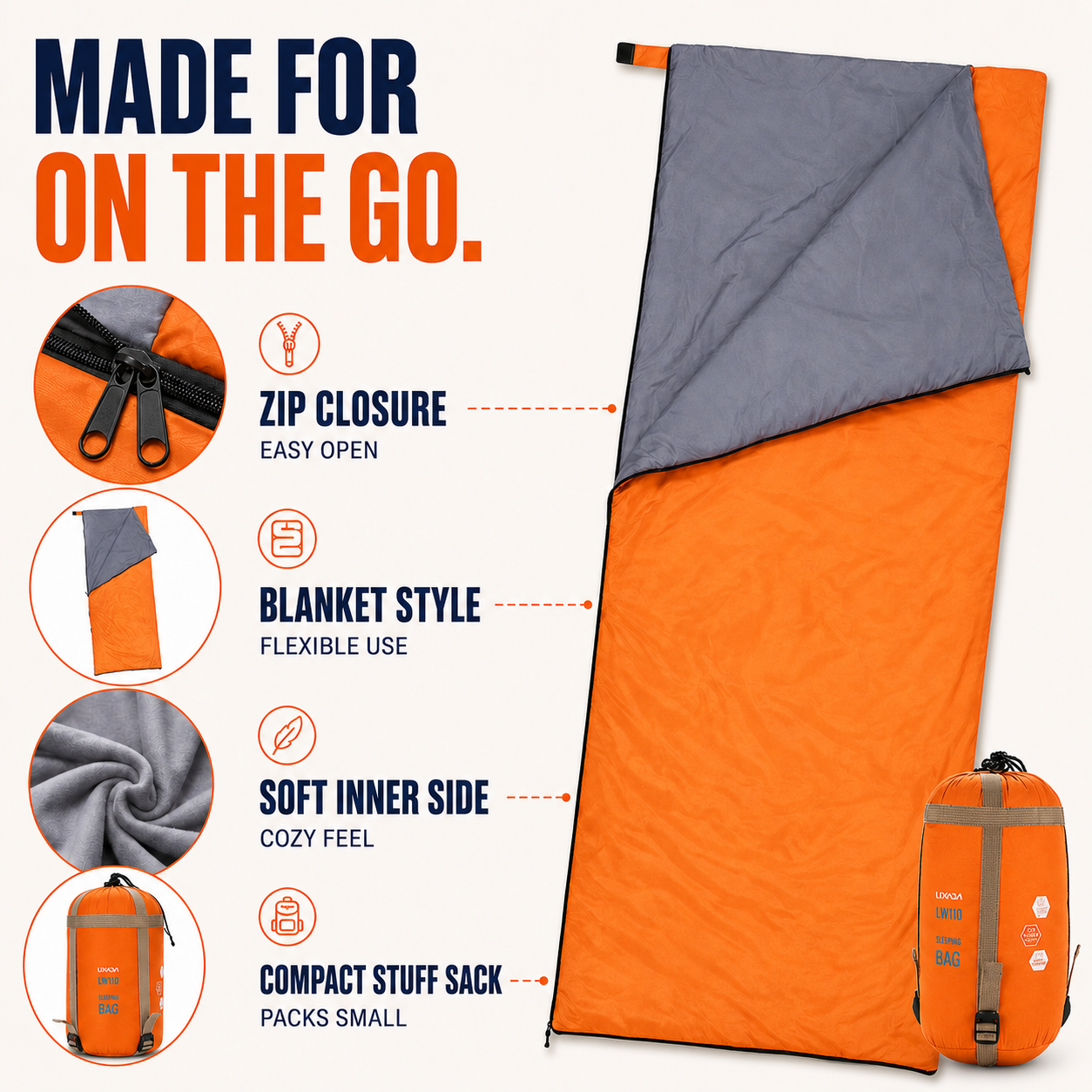 Celrien | TrailNest Envelope Style Sleeping Bag