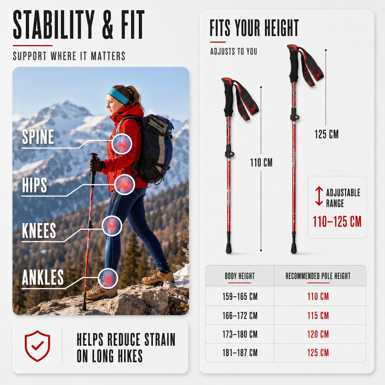 Celrien | Trailix Foldable Telescopic Trekking Poles