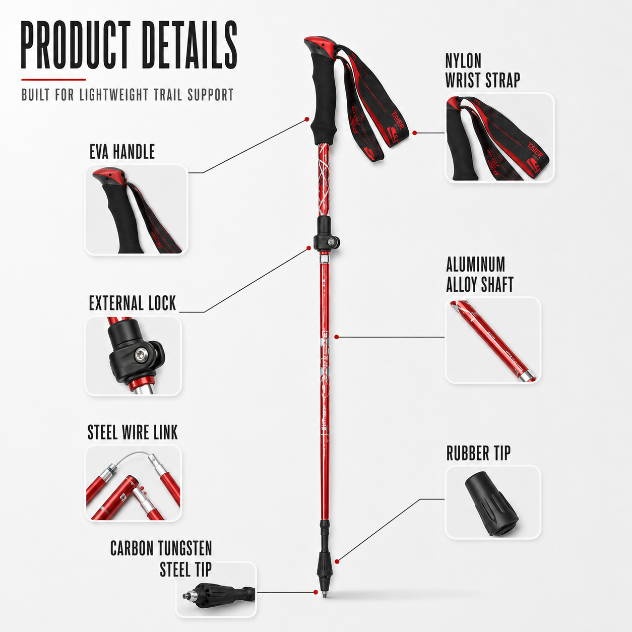 Celrien | Trailix Foldable Telescopic Trekking Poles